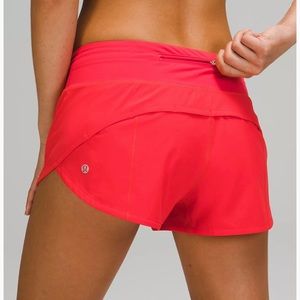 Red LuLulemon speed shorts